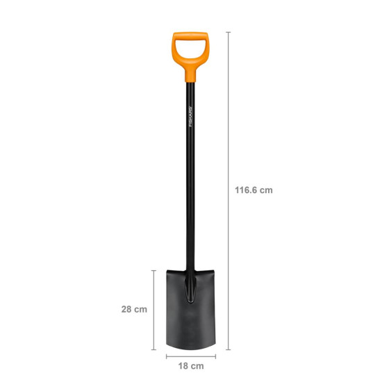 Fiskars Solid Yuvarlak Uçlu Çok Amaçlı Kürek 1066717